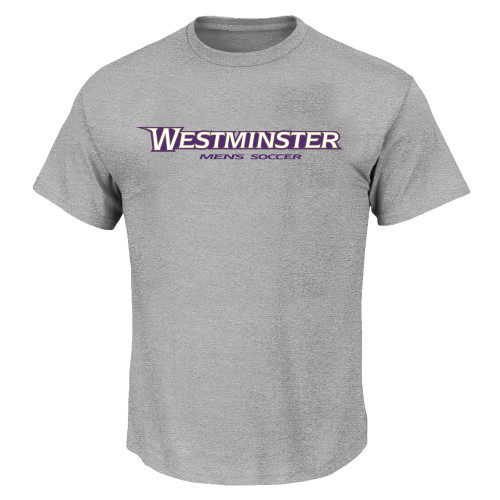  Tall Heather Grey T Shirt - Westminster University Mens Soccer