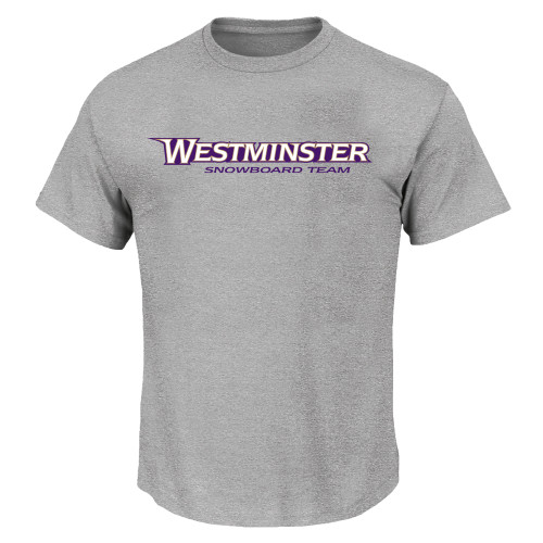  Tall Heather Grey T Shirt - Westminster University Snowboard Team