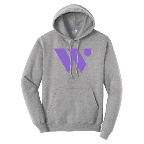  Tall Athletic Heather Fleece Hoodie - WU Logo Mark