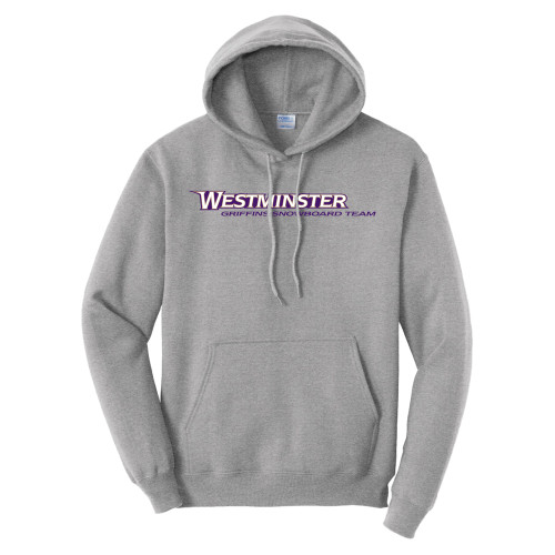  Tall Athletic Heather Fleece Hoodie - Westminster University Griffins Snowboard Team