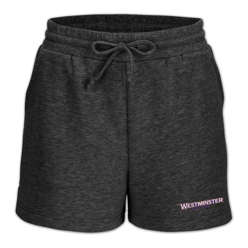  Boxercraft Womens Charcoal Heather Fleece Short - Westminster Athletic Word Mark