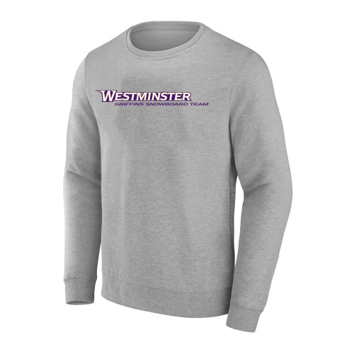  Extended Heather Grey Crew - Westminster University Griffins Snowboard Team