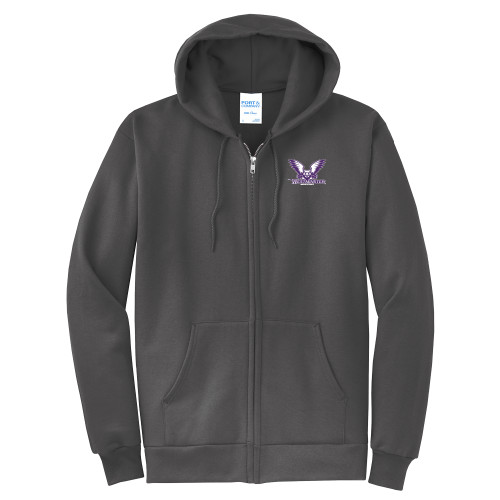 Main Image for  Extended Charcoal Fleece Full Zip Hoodie