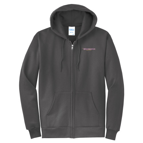 Main Image for  Extended Charcoal Fleece Full Zip Hoodie