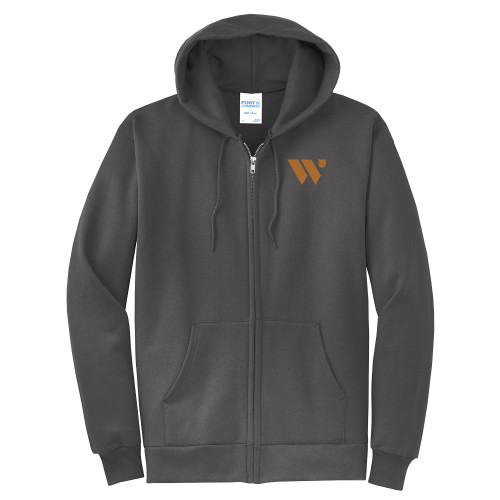 Main Image for  Extended Charcoal Fleece Full Zip Hoodie