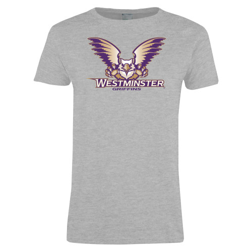 Womens Grey Short Sleeve Tee - Westminster Primary Mark