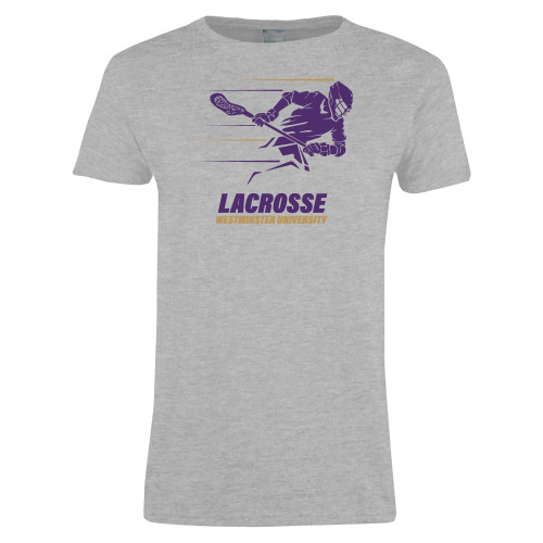  Womens Grey Short Sleeve Tee - Westminster Lacrosse