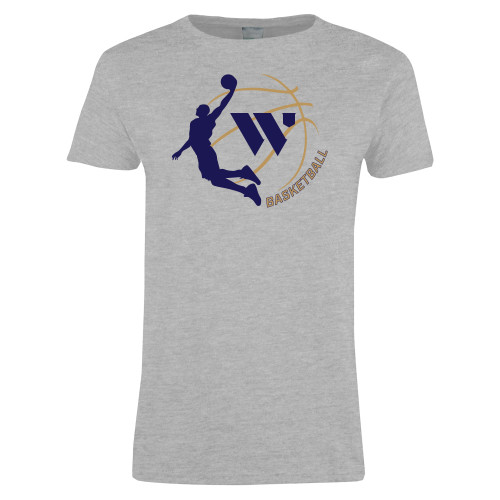  Womens Grey Short Sleeve Tee - Westminster Basketball