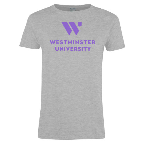  Womens Grey Short Sleeve Tee - WU Westminster University