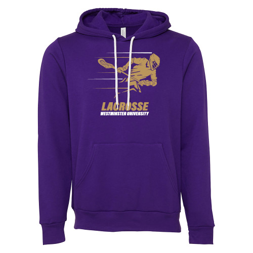  Bella + Canvas Purple Fleece Hood - Westminster Lacrosse