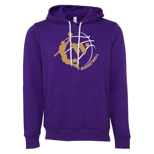  Bella + Canvas Purple Fleece Hood - Westminster Basketball
