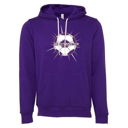 Westminster Univ Bella + Canvas Purple Fleece Hood