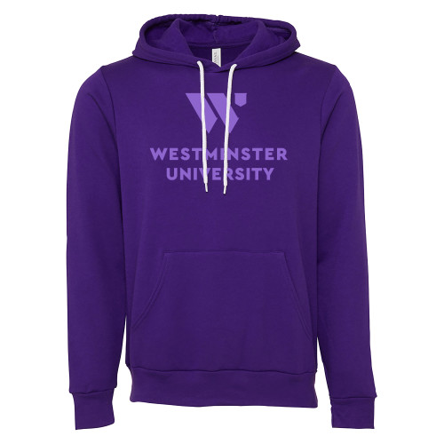  Bella + Canvas Purple Fleece Hood - WU Westminster University