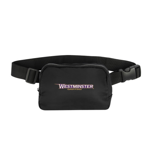  Anywhere Black Belt Bag - Westminster Athletic Word Mark