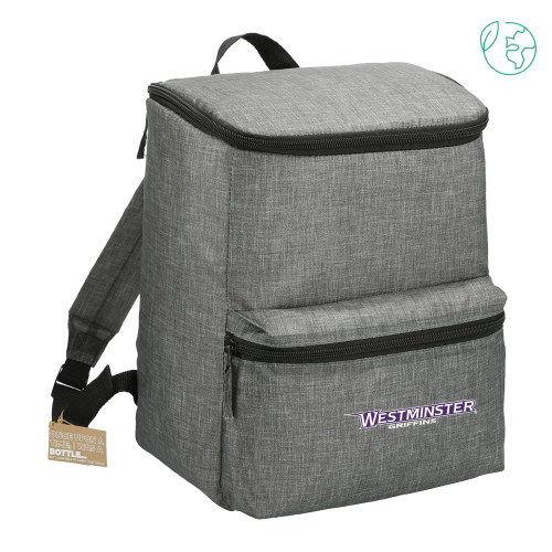  Excursion Charcoal Recycled 20 Can Backpack Cooler - Westminster Athletic Word Mark