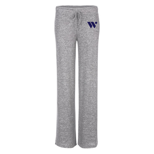  Boxercraft Womens Oxford Grey Heather Cuddle Wide Leg Pant - WU Logo Mark