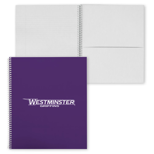  College Spiral Notebook w/Clear Coil - Westminster Athletic Word Mark