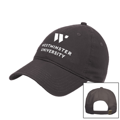  Charcoal Unstructured Adjustable Low Profile Hat - WU Westminster University