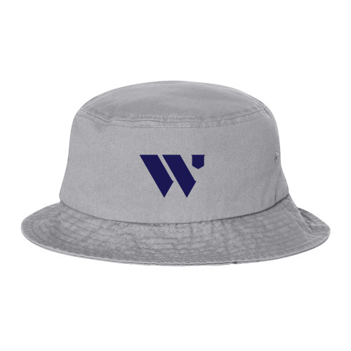  Sportsman Grey Bucket Hat - WU Logo Mark