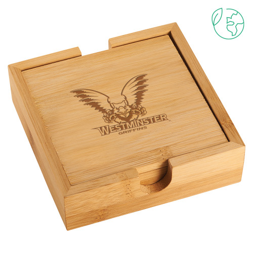  Bamboo Coaster Set - Westminster Primary Mark Engraved