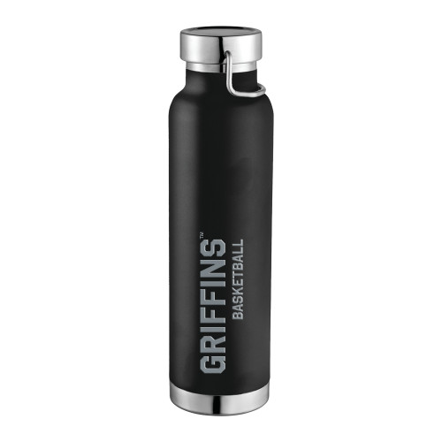  Thor Copper Vacuum Insulated Black Bottle 22oz - Griffins Basketball Engraved