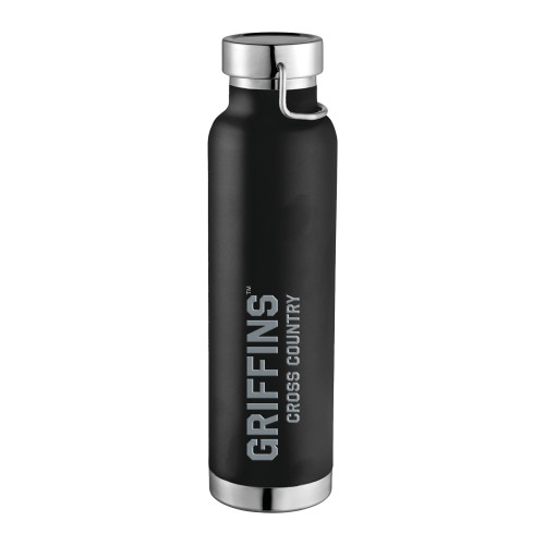  Thor Copper Vacuum Insulated Black Bottle 22oz - Griffins Cross Country Engraved