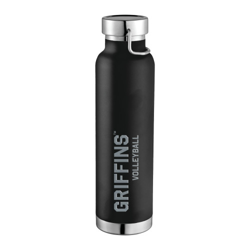  Thor Copper Vacuum Insulated Black Bottle 22oz - Griffins Volleyball Engraved