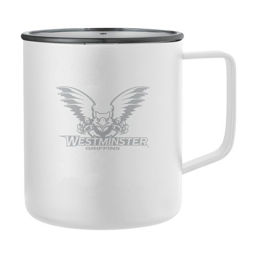  Rover Camp Vacuum Insulated White Mug 14oz - Westminster Primary Mark Engraved
