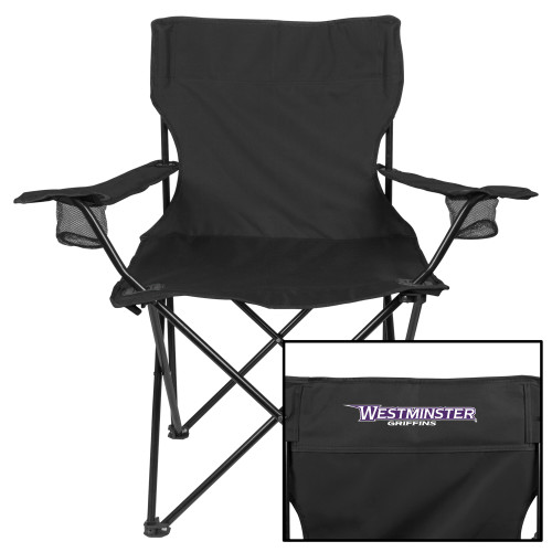  Deluxe Black Captains Chair - Westminster Athletic Word Mark