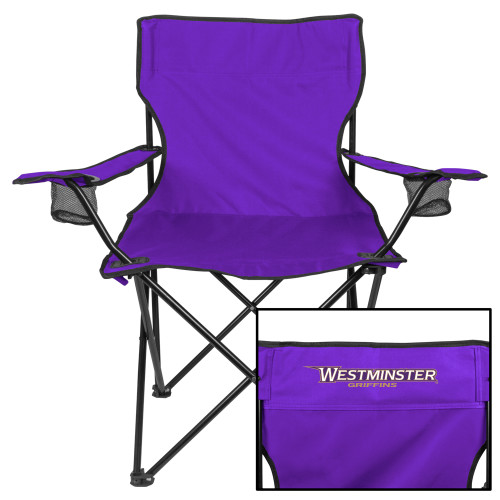  Deluxe Purple Captains Chair - Westminster Athletic Word Mark