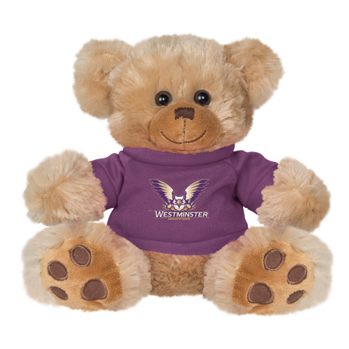  Plush Big Paw 8 1/2 inch Brown Bear w/Purple Shirt - Westminster Primary Mark