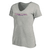 Thumbnail image for  Womens Plus Heather Grey V Neck T Shirt