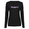 Thumbnail image for  Womens Black Long Sleeve V Neck Tee 