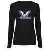 Thumbnail image for  Womens Black Long Sleeve V Neck Tee 