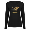 Thumbnail image for  Womens Black Long Sleeve V Neck Tee 