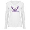 Thumbnail image for  Womens White Long Sleeve V Neck Tee 