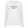 Thumbnail image for  Womens White Long Sleeve V Neck Tee 