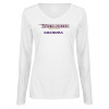 Thumbnail image for  Womens White Long Sleeve V Neck Tee 