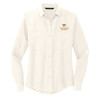 Thumbnail image for  Mercer + Mettle Womens Ivory Crepe Long Sleeve Camp Blouse