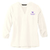 Thumbnail image for  Mercer + Mettle Womens Ivory 3/4 Sleeve Crepe Blouse