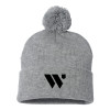 Thumbnail image for  Sportsman Heather Grey Pom Pom Cuffed Beanie