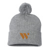 Thumbnail image for  Sportsman Heather Grey Pom Pom Cuffed Beanie
