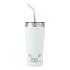 Thumbnail image for  Faye White Vacuum Tumbler w/ Stainless Steel Straw 20 oz