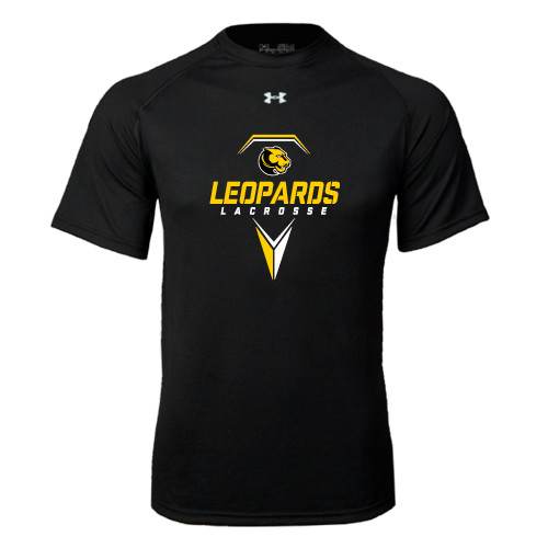  Under Armour Black Tech Tee - Lacrosse Geometric Design