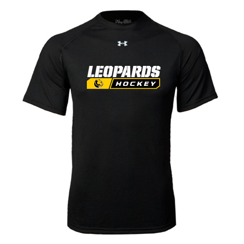 Under Armour Black Tech Tee - Hockey Block Design