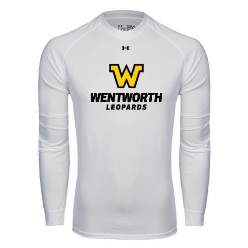  Under Armour White Long Sleeve Tech Tee - W Wentworth Leopards Stacked