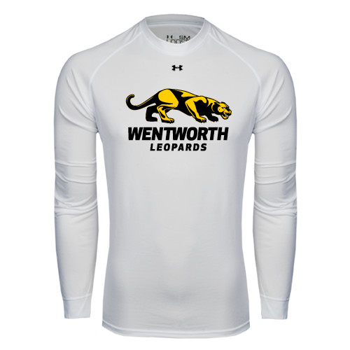  Under Armour White Long Sleeve Tech Tee - Wentworth Leopards Stacked Leopard