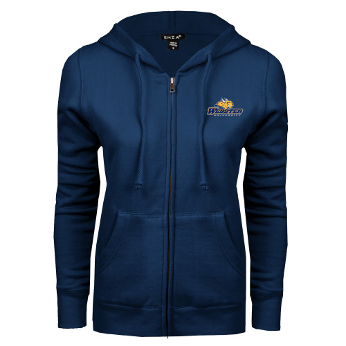 Webster ENZA Womens Navy Fleece Full Zip Hoodie