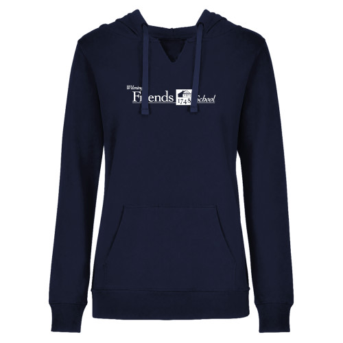  Womens Plus Navy Hoodie - Primary Mark - Plus