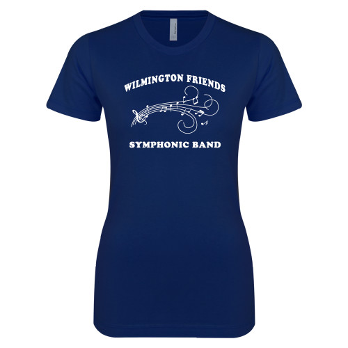  Next Level Womens Navy Boyfriend Tee - Symphonic Band